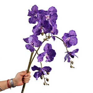 Orchidee <span class=keywords><strong>Vanda</strong></span> Artificiali a Tre Teste dall'Aspetto Naturale - Orchidee Artificiali in Plastica di Alta Qualità Perfette per Matrimoni e Fotografia all'Aperto - Product Image 1