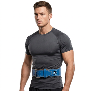 High Quality Customized Strong Heavy Duty Leather Weightlifting Belt Buckle Gym Workout Body Building Non-Slip Adjustable Latest - Product Image 1