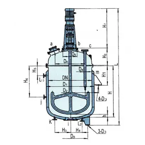 High Efficiency Glass-Lined Open type Reactor Of Enamel Reaction Kettle of Chemical Production of factory manufacture