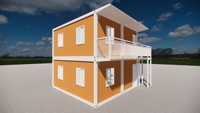 Le conteneur détachable loge le producteur social préfabriqué modulaire de villa de deux étages facile à installer