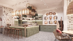 Khách sạn hiện đại Câu lạc bộ đồ nội thất 3D nhà hàng thiết kế tùy chỉnh nhà hàng bàn ghế Bộ - Product Image 4