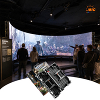 Écran LED flexible à louer P2.6, mur vidéo incurvé pour scène, pour musée, exposition historique, récit d'histoire immersif, affichage LED