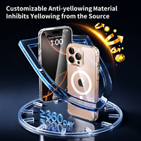 Coques de téléphone portable en gros d'usine pour 18 Pro Max 18 Pro N52, coque antichoc robuste en TPU+PC transparente avec aimant puissant