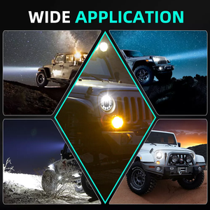 HYNBYZJ  <span class=keywords><strong>Automobiles</strong></span> Phare LED 5,75 pouces pour camion, voiture tout-terrain, feux halo, phare rond LED étanche - Product Image 6