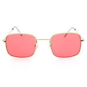 Sunglasses <b>Square</b> <b>Frame</b> Unisex UV400 Protection Fashionable Travel Outfits <b>White</b> Yellow Gold Silver Black Full Rim Class 2 - Product Image 5