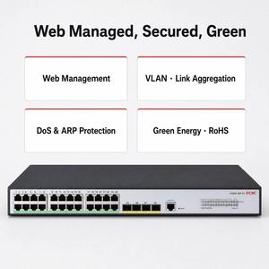 Switch Administrado H3C S1850V3-28P-EI de 24 Puertos Gigabit y 4 SFP para Montaje en Rack, para Redes de Oficinas Empresariales - Product Image 2