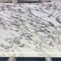 Dalle de marbre Calacatta Viola Newstar Factory avec veines noires, polie, imperméable, carrelage pour plan de travail de cuisine
