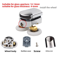 Roulette de porte de salle de bain moderne et minimaliste de 20 mm pour hôtel, roulement à rouleaux suspendu pour rail de porte, accessoires de quincaillerie durables et faciles à installer