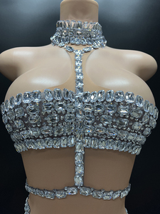 Novance Y3773 منتجات رائجة بلورات لامعة فساتين صغيرة فاخرة ملابس للملهى الليلي للفتيات المراهقات - Product Image 2