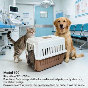 Transportadora de Mascotas Portátil Moderna, Caja de Transporte Aéreo Pequeña/Mediana 690, Ventilada y Segura para Viajes en Auto, Tren y Avión, IATA - Product Image 4