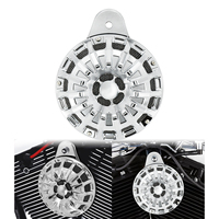 Couvercle de haut-parleur de klaxon de moto chromé, capuchon de klaxon pour Harley Big Twin 1991-Up Touring Road King Softail Dyna Sportster 07-Up