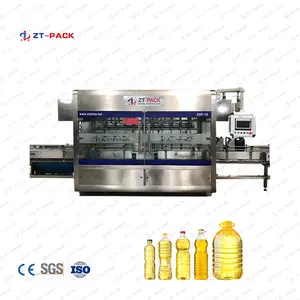 Full automatic oil filling machine olive edible cooking sunflower sesame corn oil 1-5L bottle flow meter oil filling machine