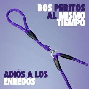 Guinzaglio per Cani Yommy a Doppia Treccia, Resistente e Confortevole, Anti-Groviglio con Ganci in Metallo per Passeggiate - Product Image 4