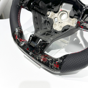 Volante de Fibra de Carbono Forjado <span class=keywords><strong>Rojo</strong></span> para Volkswagen B7 Passat MK6 <span class=keywords><strong>Golf</strong></span> 5 <span class=keywords><strong>Golf</strong></span> 5.5, Piezas para VW B7 Passat MK6, Envío Directo - Product Image 3