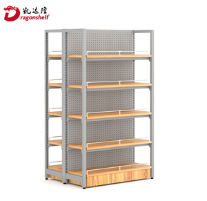 Étagère d'épicerie <span class=keywords><strong>double</strong></span> face pour supermarché, rayonnage de gondole pour magasin, présentoir de supermarché - Product Image 1