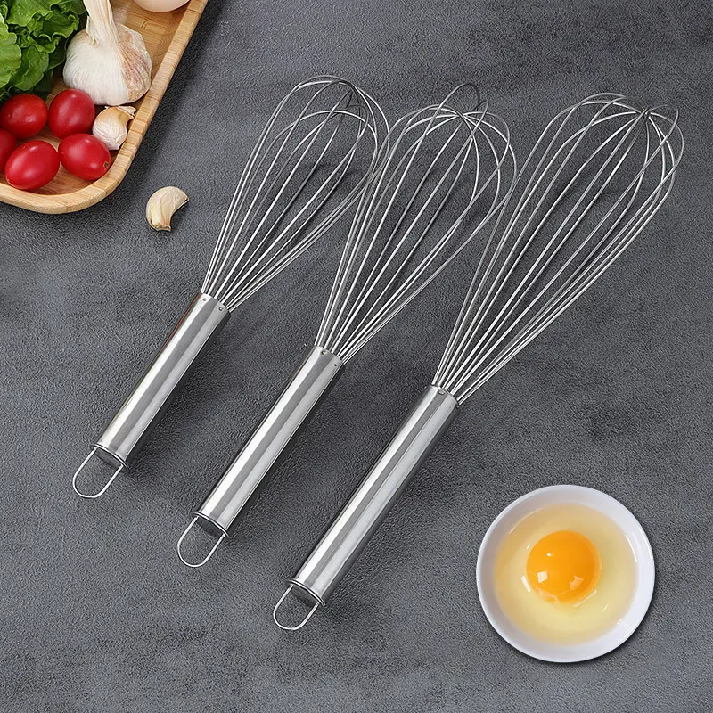 Profesyonel Whisking Wisk mutfak aracı gereçler yumurta çırpıcı bıyık el paslanmaz çelik balon tel çırpıcı