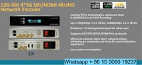 (E7i Max) DIBSYS HTTP/HLS/RTMP/RTSP Resolusi 4K H.265 12G-SDI ke Encoder SRT Sistem Server Streaming IPTV