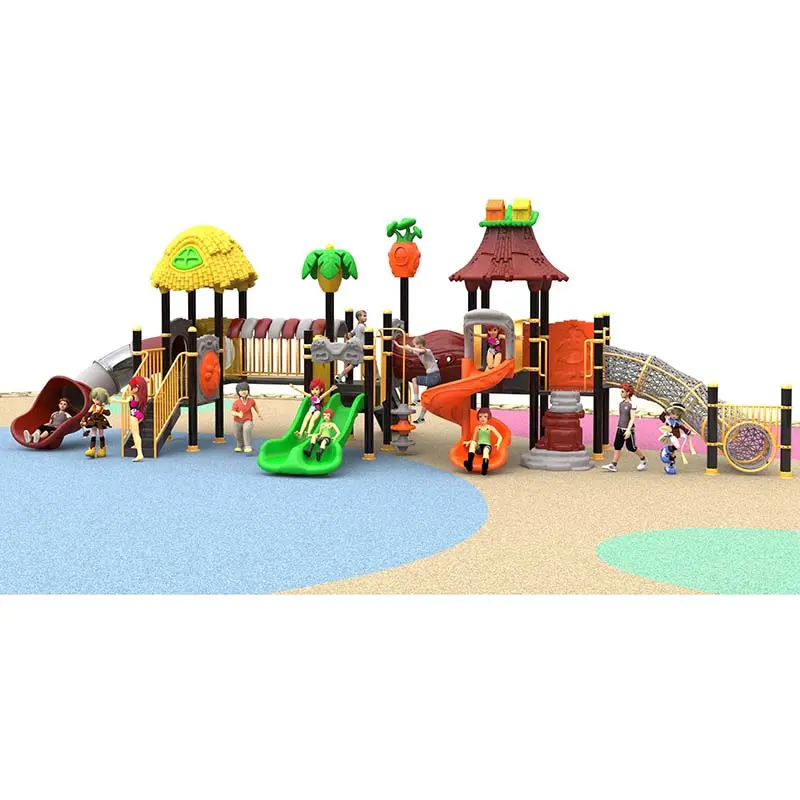 Comercial niños interior al aire libre suave juego patio columpios trampolín Parque toboganes de plástico Equipo de juegos