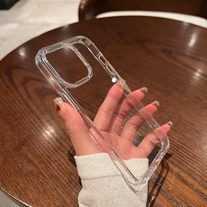 Funda compatible con iPhone 17, transparente, a prueba de golpes para 13, 14 Pro Max, cubierta de resina acrílica con ranuras para iPhone 16 - Product Image 1