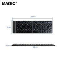 Produk baru mini portabel lipat BT nirkabel keyboard untuk Tablet PC Laptop ponsel