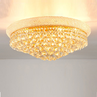 Lustres modernes en cristal doré, grandes luminaires de plafond pour hall d'entrée, escalier, salon, couloir, entrée