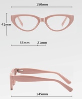 LBAshades LS032 Lunettes Anti-Lumière Bleue Oeil de Chat Tendance TR90 Unisexe Charnière Métallique Vintage pour Adultes Femmes Diamant