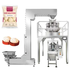 Automatische Rückversiegelungsbeutel-Verpackungsmaschine für Tiefkühlprodukte Samoosa Fleischball Siomai Teigtaschen