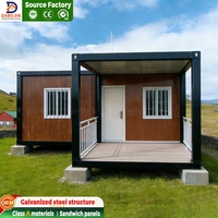 Maison conteneur préfabriquée en acier de 20 pieds et 40 pieds, bureau mobile, villa préfabriquée pour usage extérieur, panneau sandwich