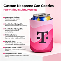 Manchon isotherme en néoprène personnalisé avec logo, 12 oz (330 ml), vierge pour sublimation, réutilisable, pour canettes de bière et de cola, idéal pour bars, fêtes, activités de plein air, cadeaux