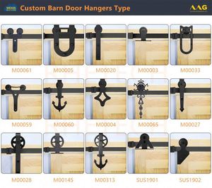 Sistema de Herrajes para Puerta Corredera WEKIS, Diseño Moderno, Acero al Carbono Antiguo, Rodillo POM, Acabado Negro Satinado, 6.6 Pies, 120 kg de Capacidad - Product Image 6