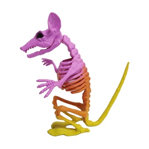 <b>Plastic</b> Halloween Decor <b>Animal</b> Anatomical Teaching Model Multicolor Skeleton Rat Prop for Yard Haunted House Decoration - Product Image 6