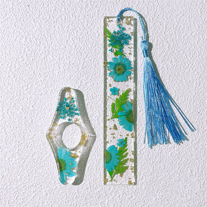 Handmade Acrylic Tùy Chỉnh Bookmark Khô Ép Hoa Với Tua Epoxy Chất Liệu Nhựa Quà Tặng Khuyến Mãi - Product Image 1