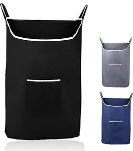 Sac de rangement pliable pour <span class=keywords><strong>linge</strong></span> en tissu Oxford lavable et réutilisable avec couvercle, vente directe d'usine, résistant à l'usure, accessoires pour porte arrière - Product Image 2