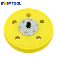 EVERTOOL Plaque de ponçage universelle de 5 pouces avec filetage externe 5/16 UNF, support en uréthane pour ponçage plat des surfaces solides
