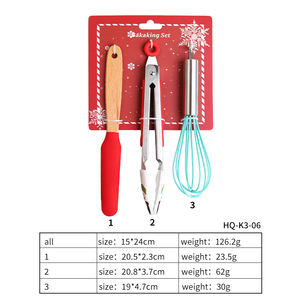 Ensemble de cuisson pour enfants de qualité alimentaire 5 pièces outils de cuisson non toxiques pour enfants spatule en silicone emporte-pièces rouleau à pâtisserie fouet pinces - Product Image 4