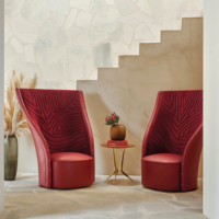 Fauteuil individuel de luxe moderne pour salon de villa italienne, chambre d'hôtel, bureau à domicile, avec structure en bois et velours écologique, idéal pour la détente