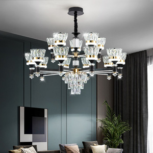 Crystal Chandelier Modern Minimalist <b>Led</b> <b>Light</b> App Control Multi Head Round Home Living Room Bedroom Ceiling <b>Light</b> - Product Image 1