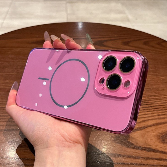 AG Tempered Glass Shockproof Electroplate Magnetic Phone case for iPhone 17 Pro Max 16 15 Plus 14 13 12 11 Scratch Proof Cover