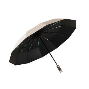 Parapluie moderne entièrement automatique anti-rebond protection UV parasol 24-Bone Double <span class=keywords><strong>quille</strong></span> agrandi vinyle crème solaire sans danger - Product Image 5