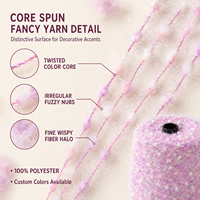 Soft Pastel Fluffy Feather Yarn Fancy Novelty Yarn for Sweater Scarf Hat Cushion Blanket Vase Collar Home Accent