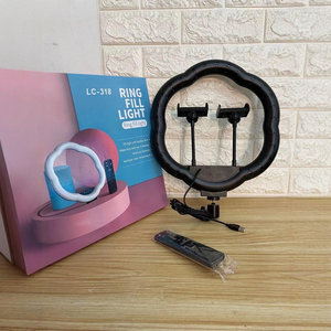 Anneau lumineux en forme de fleur <span class=keywords><strong>LC</strong></span>-318 avec support, lumière d'appoint RVB pour selfie, streaming en direct, maquillage et <span class=keywords><strong>photographie</strong></span> pour téléphone et appareil photo - Product Image 3