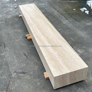 Support <span class=keywords><strong>TV</strong></span> bloc en travertin haut de gamme meubles en pierre de salon de Style Wabi Sabi Table <span class=keywords><strong>TV</strong></span> en travertin Beige moderne - Product Image 4