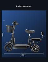 Mini scooter électrique 2 places de qualité supérieure OEM avec siège pour adultes, trottinette électrique 10 pouces 48V500W CE pliable avec siège