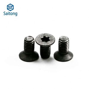 Tornillo de Cabeza Plana Cónica de Titanio, Recubierto de Zinc, Rosca Estándar ISO Métrica y en Pulgadas, para Uso Industrial en Ensamblaje - Product Image 1