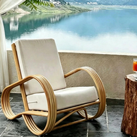 Fauteuils de jardin en rotin pour hôtels et restaurants, mobilier d'extérieur de loisirs