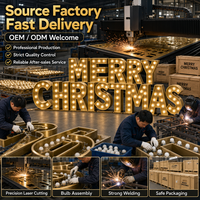 Enseigne lumineuse personnalisée MACCAN pour Noël – Lettres en métal inoxydable pour mariages, boutiques, décoration intérieure, projets et centres commerciaux