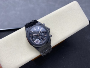 Nuevo reloj mecánico de lujo de gran calidad resistente al agua 41mm APS fábrica 4401 movimiento 26240 Audemars Chrono reloj de cerámica negra - Product Image 4