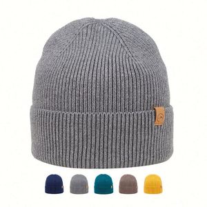 Gorro de Punto Unisex para Otoño e Invierno, con Logotipo Personalizado, Gorro de Invierno de Punto, Diseño de Camuflaje con Puntos, Etiqueta Tejida en Acrílico Suave - Product Image 1