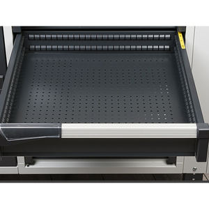 Banco de trabajo ajustable Fami Master BR 200cm con tapa de madera, 2 cajones y pared perforada - Product Image 6