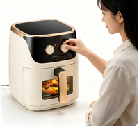 Four intelligent multifonctionnel HY 7L 7.5L 1500W avec grande capacité et affichage visuel, friteuse à air intégrée pour la maison